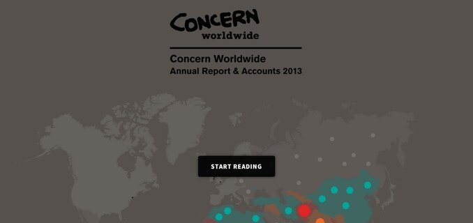 Screenshot of Concern Worldwide Annual Reprot for 2013